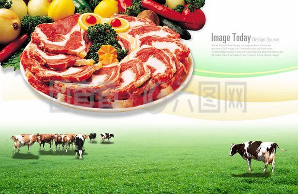 原生態牛肉牛扒產品宣傳psd素材